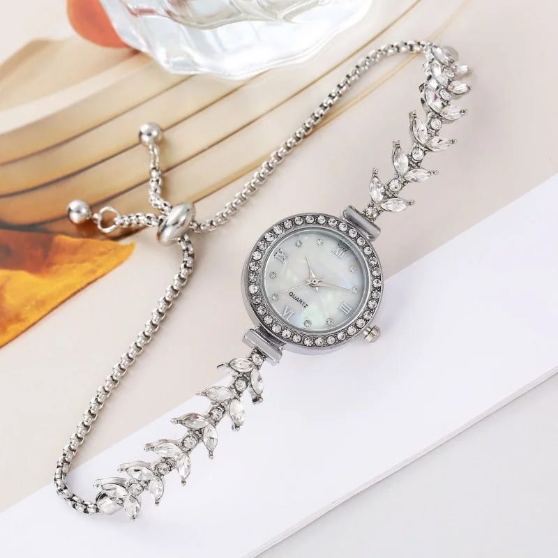 무료 조정 가능한 인기 인어 시계, 저렴한 럭셔리 패션 다이아몬드 여성 시계, 심플하고 우아한 작은 팔찌 시계