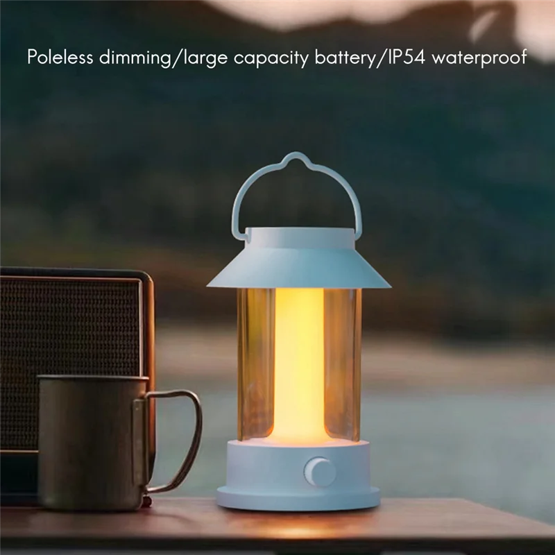 Luces LED Retro para acampar al aire libre, luces de Camping portátiles, luces de atmósfera súper brillantes, luces decorativas, blanco