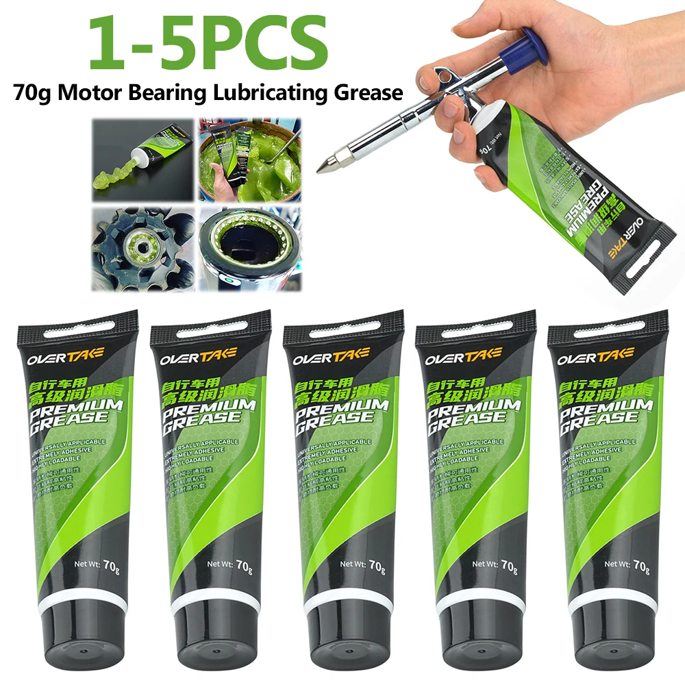 1-5PCS Bicycle Grease Green Applesauce Bearing Grease Motor Oil Lubricant Optional Grease Gun Bicycle Maintenance Accessories