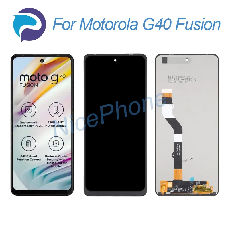 

for Motorola G40 Fusion LCD Display Touch Screen Digitizer Replacement 6.8" PANV0001/5/9IN Moto G40 Fusion Screen Display LCD