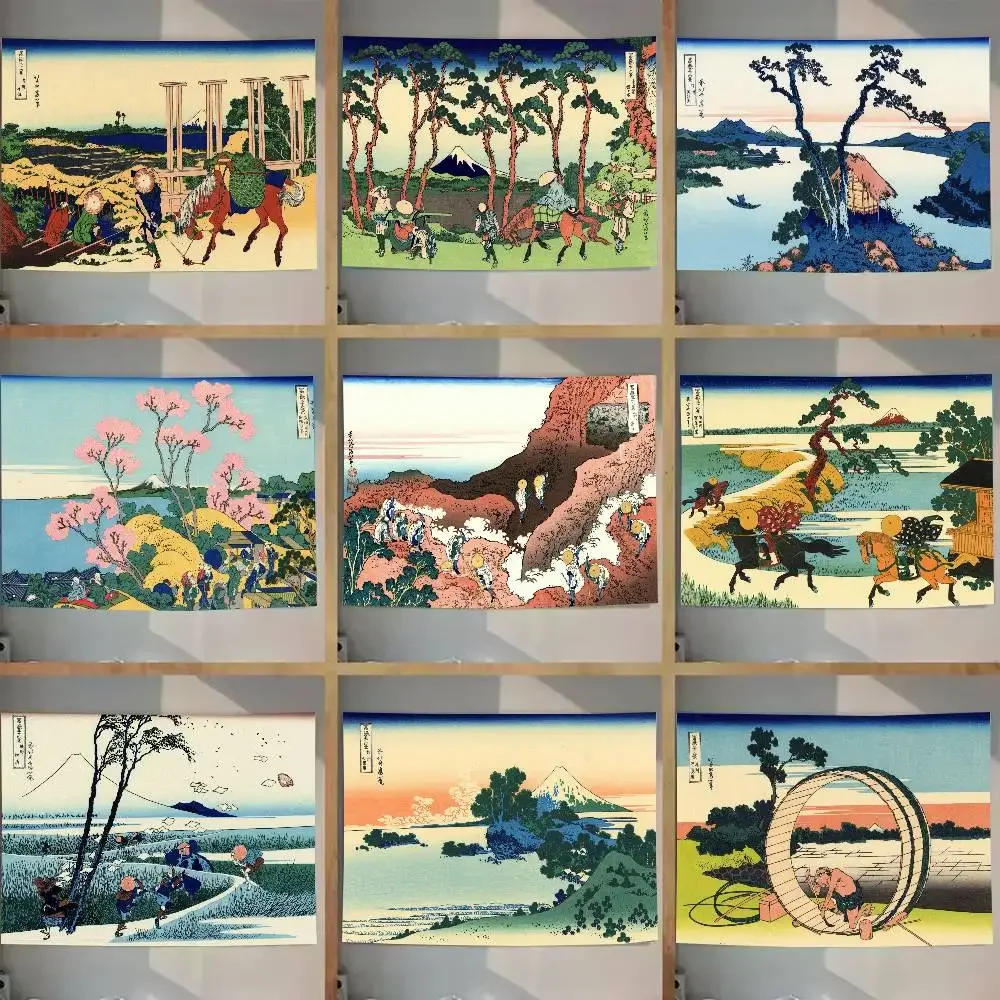 

H-Hokusai Ohara Koson Гобелен абстрактное настенное искусство уникальный гобелен современный принт