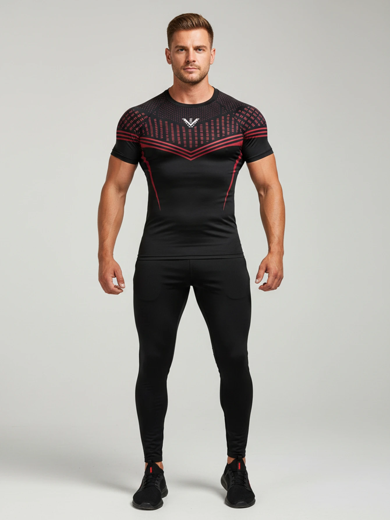 Men's Quick Dry Long Sleeve Compression Shirt for Gym Workout Running Athletic Undershirt Baselayer Sports Fitness Clothing