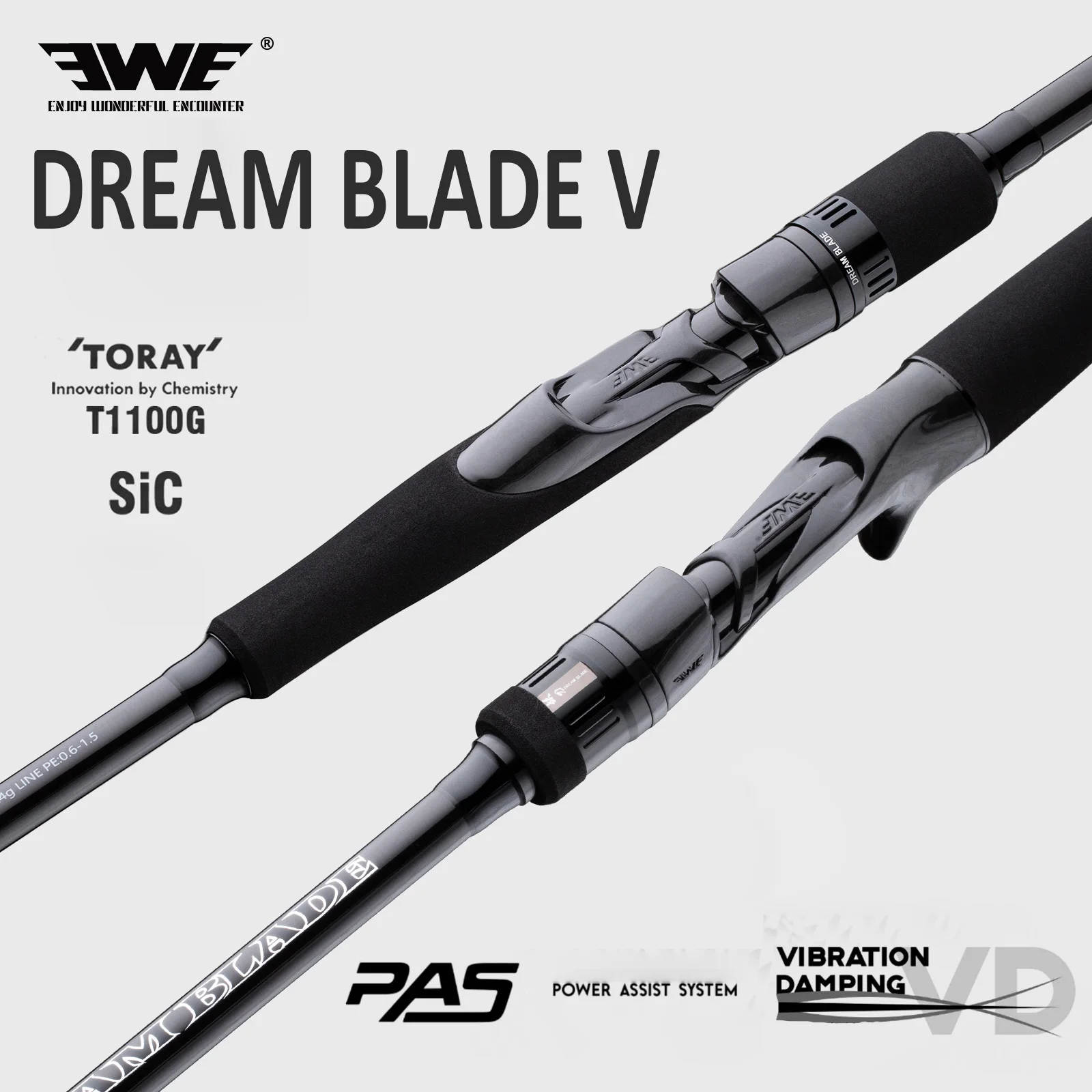 

EWE 2025 New DREAM BLADE Ⅴ 2 Section Spinning Casting Rod 114-151g FUJI TZ/SIC Ring RF Lightweight Carbon Fiber Fishing Rod