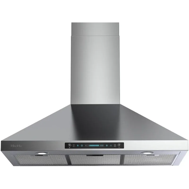 Wall Mount Range Hood 30 Inch,Ductless/Ducted Convertible, 780 CFM Kitchen Vent Hood, Stainless Steel Mesh Filters