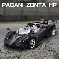 1:24 Pagani Zonda HP Huayra Cars Toy Models 4 Doors Opened Miniature Sports Car Light Music Vehicles Children's Educational Toys