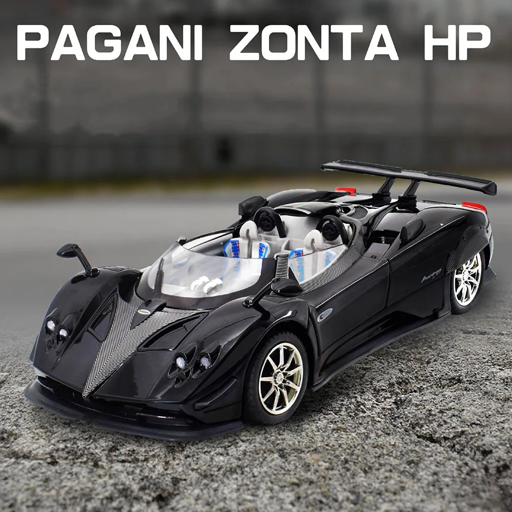 1:24 Pagani Zonda HP Cars Toy Models 4 Doors Opened Miniature Sports Car with Light Music Vehicles Children's Educational Toys