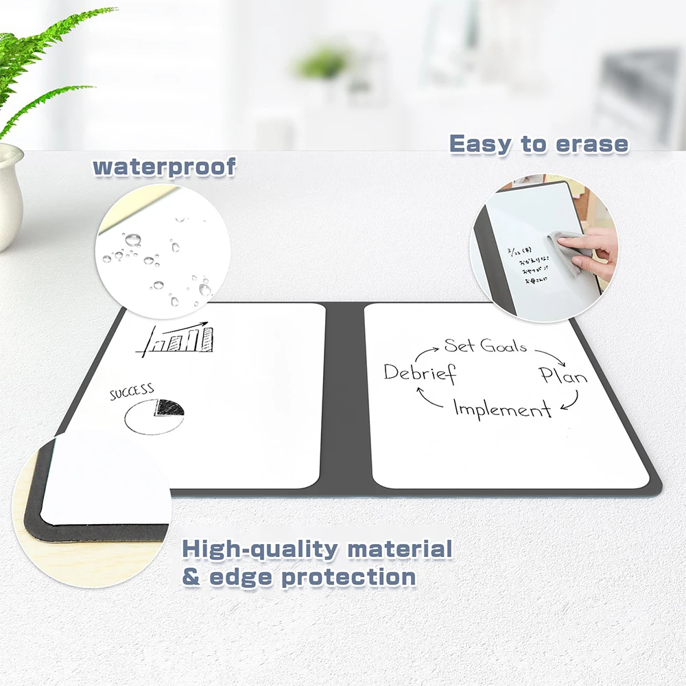 Whiteboard Wipe Clean Memo Board Portable Whiteboards with Pencils Suitable for Holding Meeting Notes Shopping Lists  A4 A5 A6