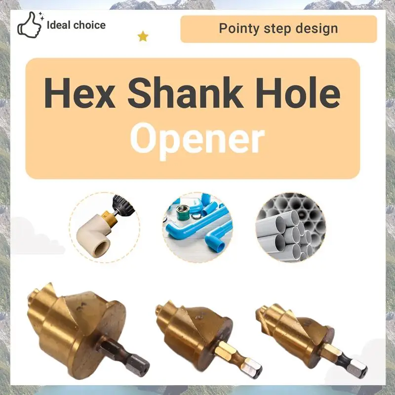 

2025 Trend 3Pcs 20/25/32Mm Step Drill Bit With Limit Swivel Groove PPR Lifting Cone Drill Bits For Water Pipe Reaming