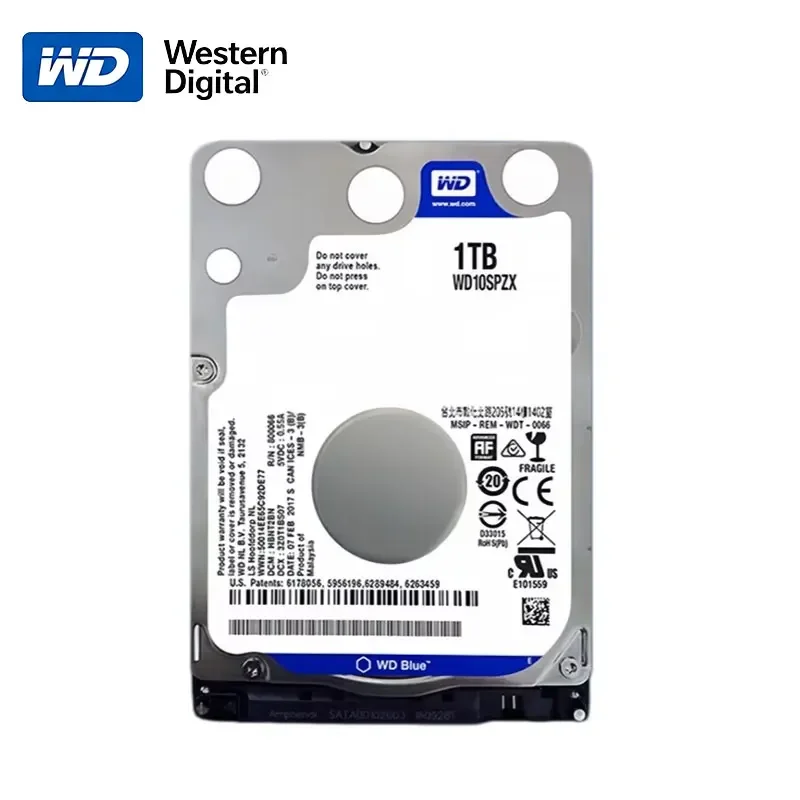 Western Digital WD 1TB External Hard Drive WD Blue PC Mobile Hard Drive 2.5-Inch 5400RPM SATA Harddisk for Removable Storage