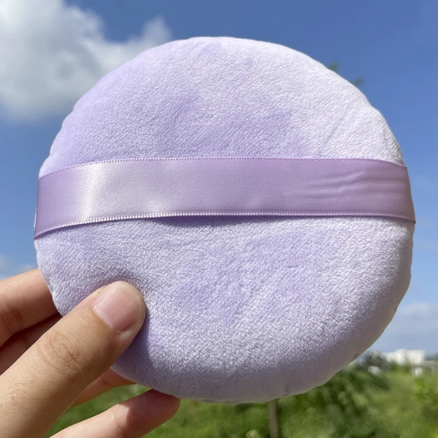 Puff de maquillaje gigante de 2 piezas: superficie de terciopelo ultrasuave para una aplicación impecable de rostro y cuerpo, herramienta profesional de belleza y cuidado personal