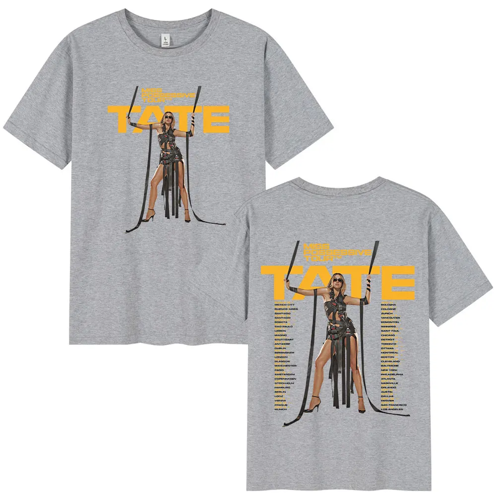 Tate McRae Miss Possessive Tour 2025 T-Shirts Men Women Harajuku O-Neck Short Sleeve T Shirts Cotton Casual T-shirt Fans Gift image 5