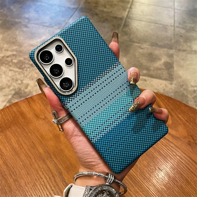 Einfache farbige Muster-Hartschale für die Samsung Galaxy S25 Ultra/S25+-Serie mit unsichtbarer magnetischer Aufladung