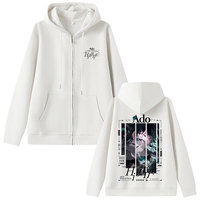 Ado World Tour 2025 Hibana Graphic Zipper Hoodie Men Women Fashion Japanese Style Streetwear Unisex Casual Vintage Zip Up Jacket