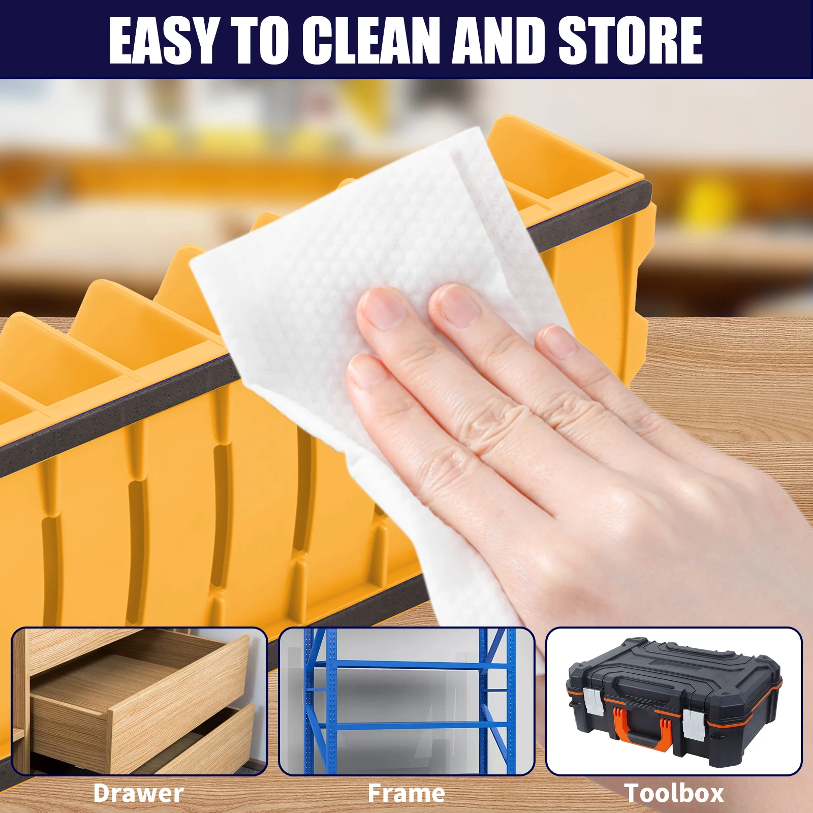 2 Pcs plier organizer rack Organizer Storage Rack Space-Saving Practical with Nonslip Rubber Base 10 Slots Pliers Cutters Organ