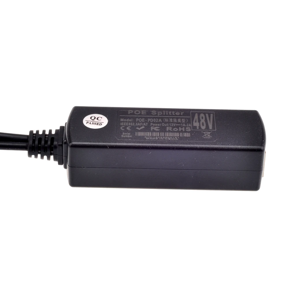 Gadinan 48V Input and 12V Output Power Over Ethernet Splitter For POE Camera 12V DC IP Camera 48V PoE Splitter Adapter Let  ﻿