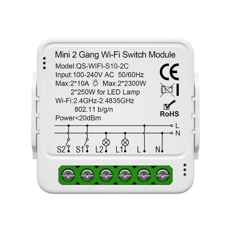 

DIGIT-Smart Wi-Fi релейный модуль переключателя 2-канальный голосовой контроль умный дом DIY реле выключателя работает для Alexa Google Alice