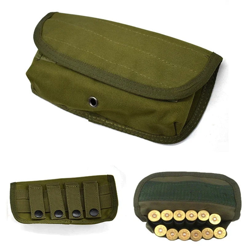 Tactical Vest Accessories Sinper Rifle Bullet Holder Shotshell Bag 12 Gauge Cartridge Carrying Bag Pouch Molle System