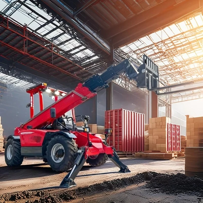 Telescopic Handler Boom - Penggerak 4 Roda Mesin Cummins EPA