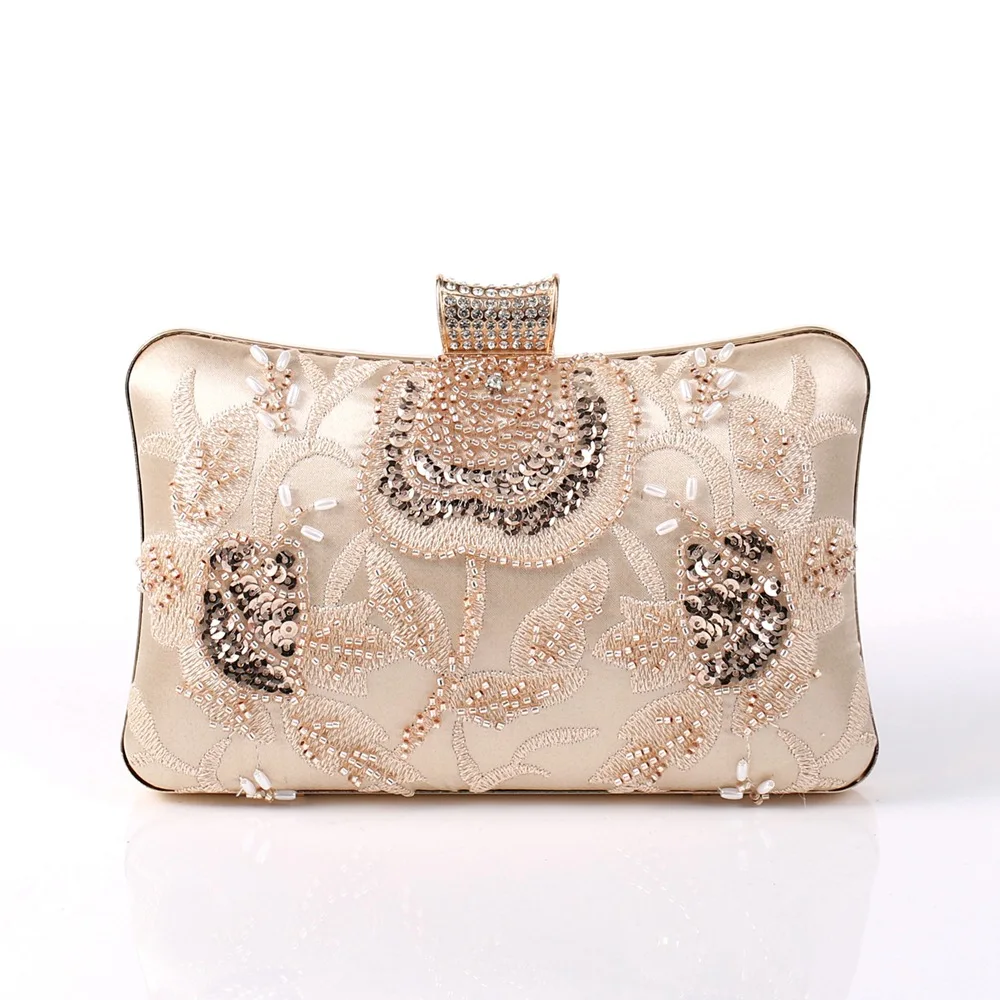 Handmade Beaded Diamond-encrusted Dinner Bag Women's Fashion Party Banquet Evening Dress Rhinestone Handbag Clutches For Wedding