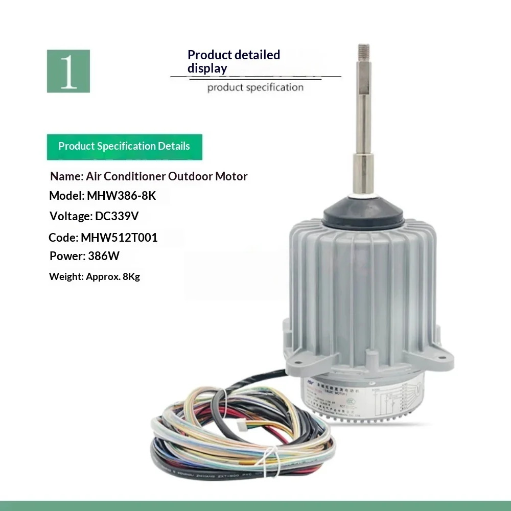 New Central Air Conditioning Outdoor Motor Compatible with SSA512T068B SSA512T068A Fan Motor Part MHW512T001 for HVAC Systems