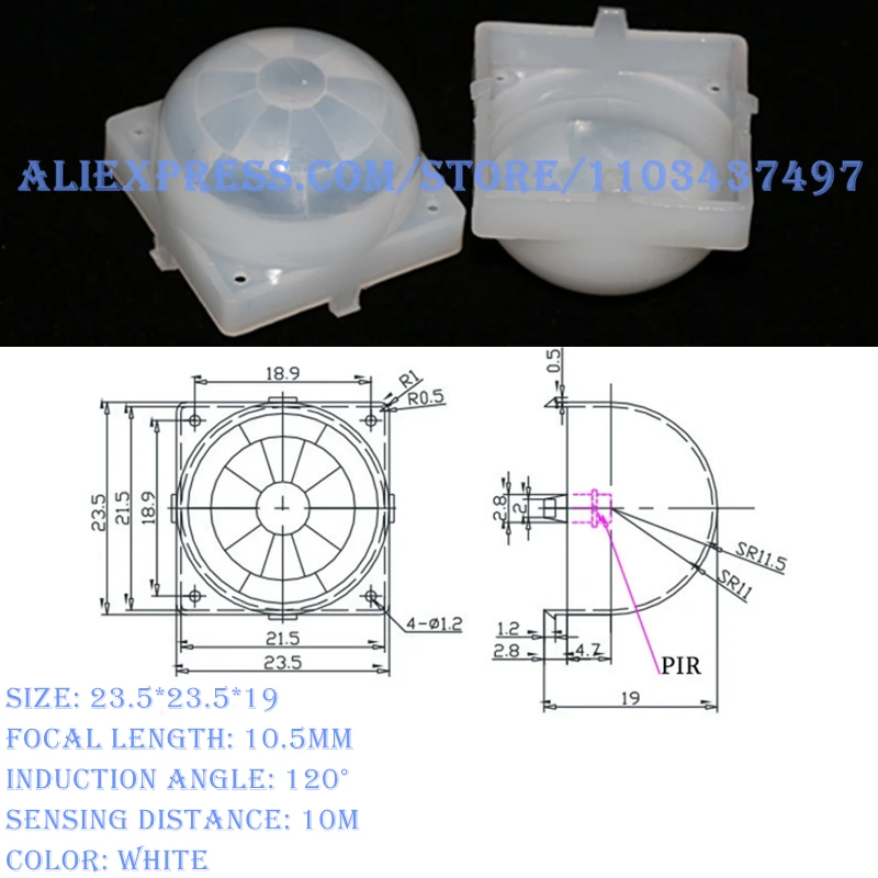 1Pcs/Lot PIR Optical Fresnel lens (square) for Human Body Pyroelectric infrared Sensing Sensor