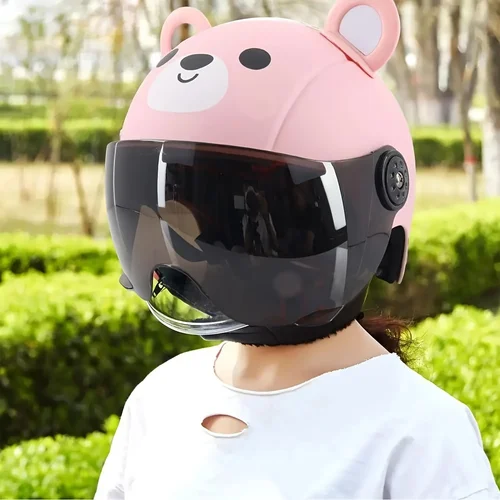 Imagen 2 del producto Casco de montar para niños, aspecto Adorable ajustable, ultraligero, absorbente de golpes, ABS, monopatín para niños pequeños, casco de seguridad para bicicleta para chico