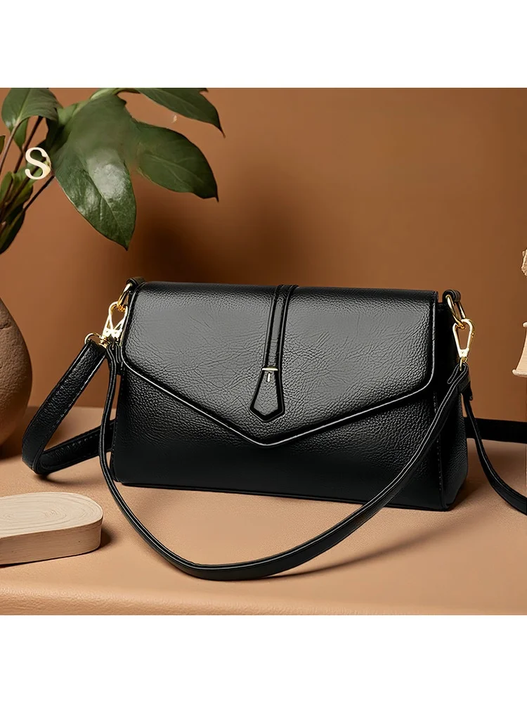 

Модная женская кожаная сумка-тоут большой вместимости 2025 года, новая модель, из мягкой кожи, сумка для мамы, на одно плечо, класса люкс