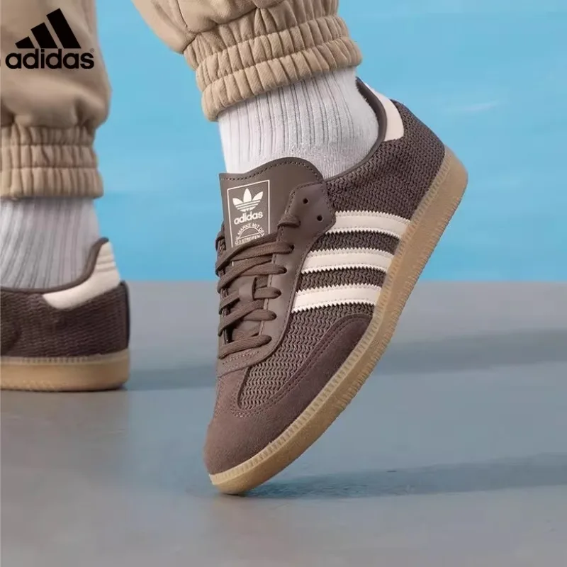 Adidas Clover Men's and Women's German Training Board Shoes SAMBA Summer Mesh Breathable T-head Shoes JI3184