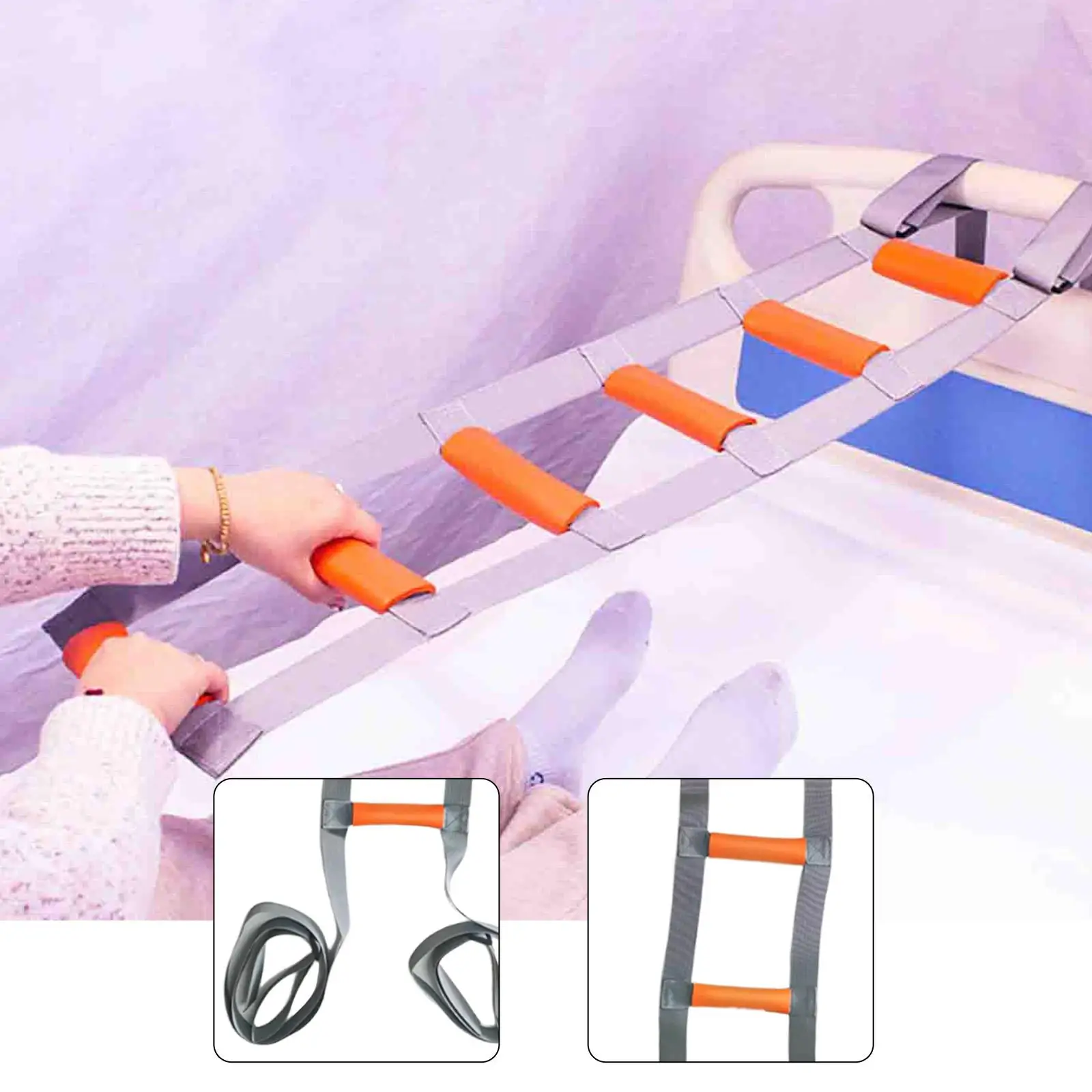Bed Ladder Assist Lifting Assistance Assistive Bedside with Nonslip Handle Easy Installation Pull up Bed Rope for Elderly Adults