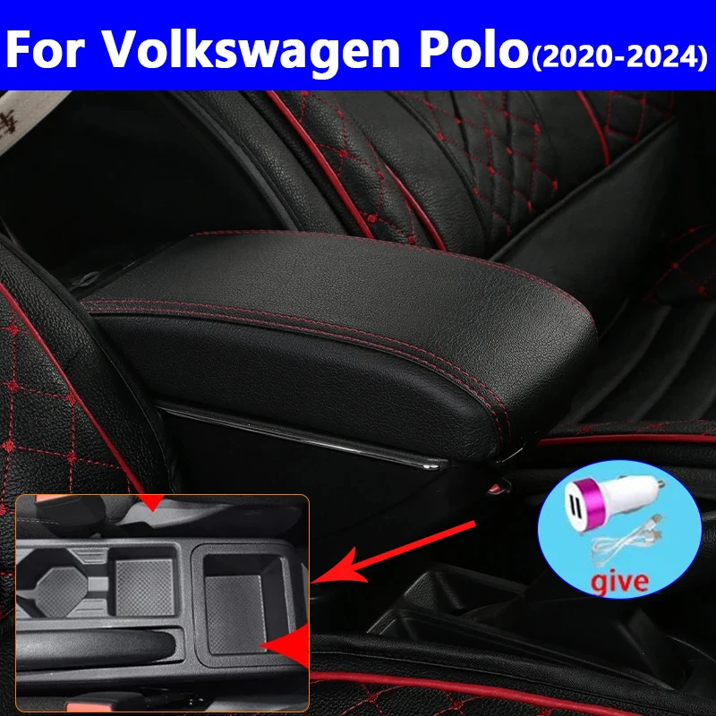 

Для Volkswagen Polo подлокотник для VW Polo автомобильный подлокотник специальный модернизированный 2020-2024 ящик для хранения детали для модернизации автомобильные аксессуары