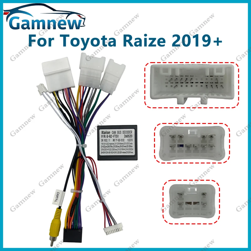 Car 16pin Wiring Harness Adapter Canbus Box Android Radio Power Cable For Toyota Raize Daihatsu Rocky 2019+ Avanza 2026