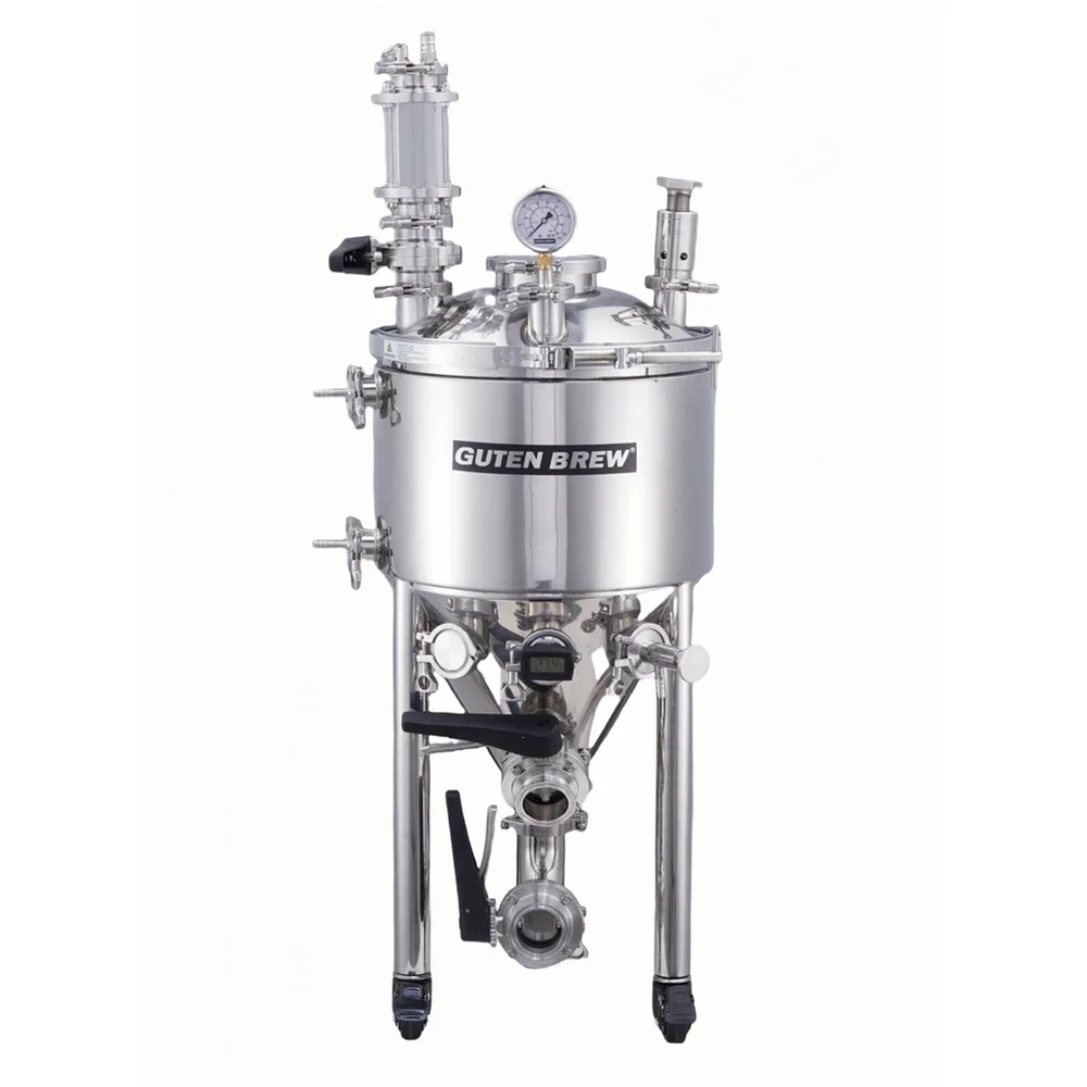 32L pressure fermenter / 304 stainless steel conical fermenting tank / home brewing machine