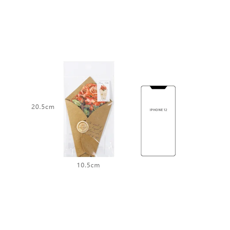 Pack de papier bronzant pour scrapbooking, décoration de fleurs et de lettres, matériel de bouquet, étiquette GT, cahiers, 205x105mm, 8 feuilles