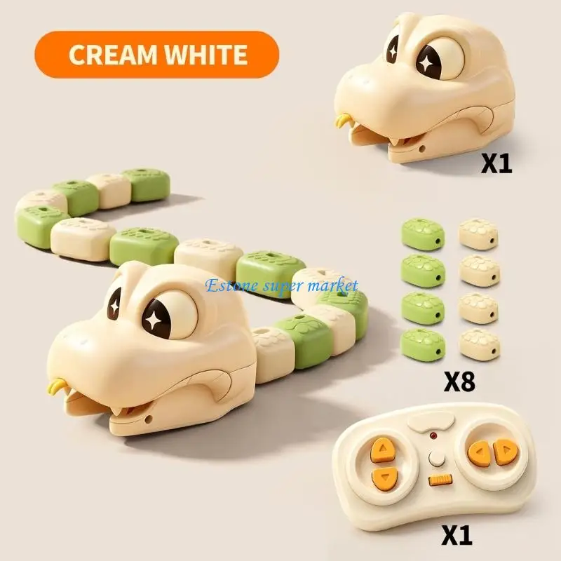 090B Snake Game Toy Eating Itself, Remote Control Eating Snake Dolls with Sound and Light, Interactive Parent-Child Competitive