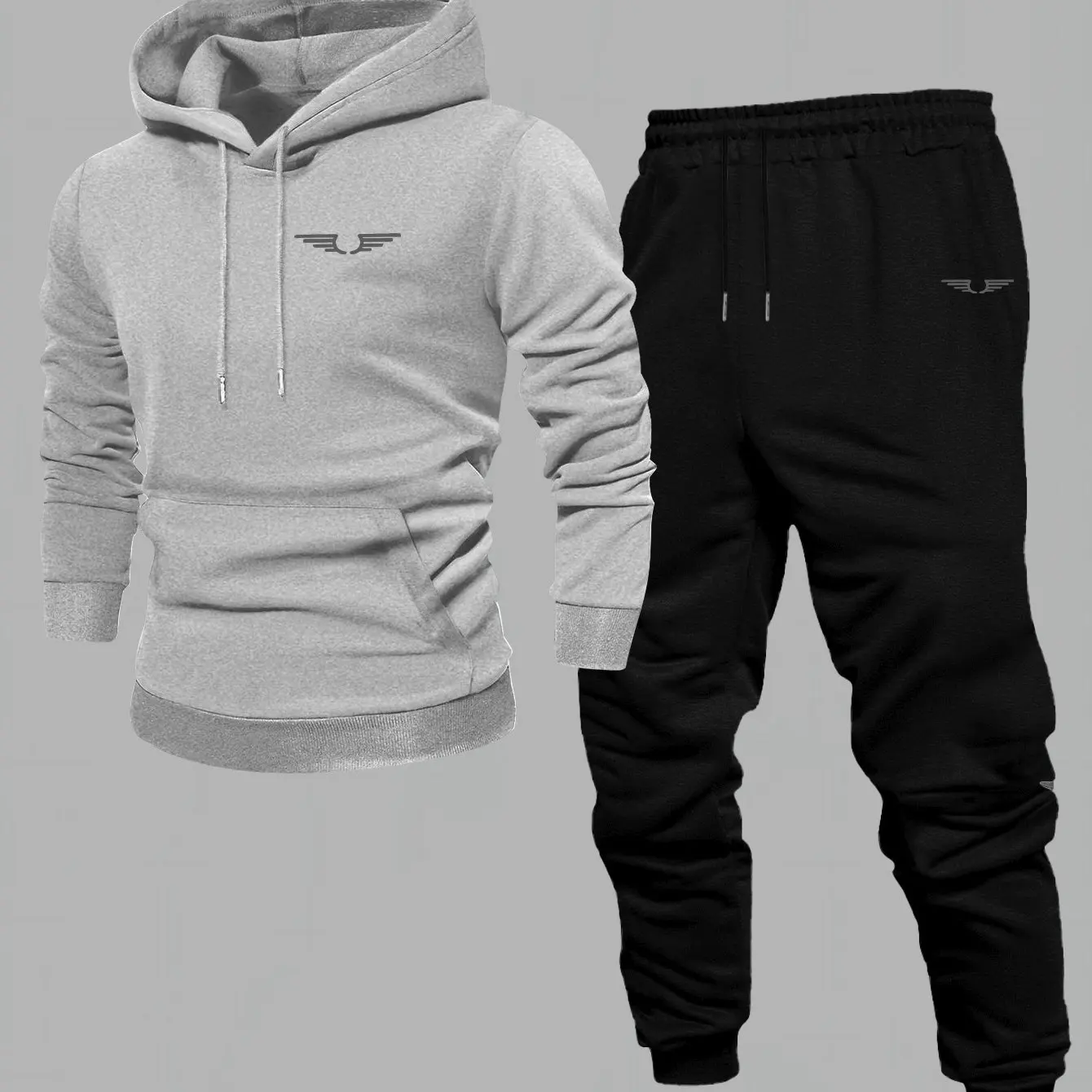 سويت شيرت بقلنسوة للرجال عصري على طراز الشارع الأمريكي بأكمام طويلة للرجال 2025 ملابس خريفية جديدة للرجال