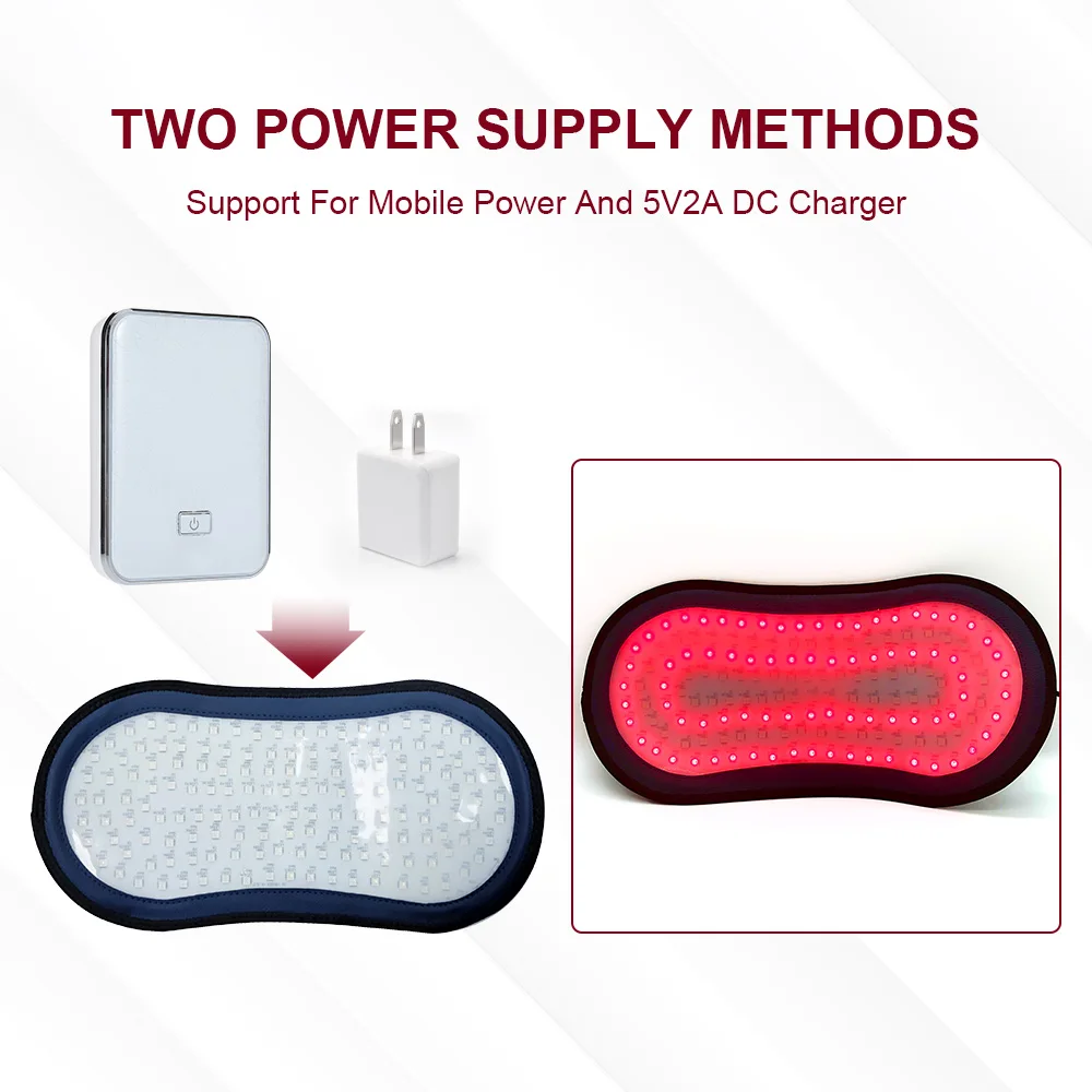 Suyzeko-Cinturón de terapia de luz roja LED infrarroja para el cuerpo, 850nm, 660nm, lámpara LED, recuperación del dolor muscular, reparación de heridas, alivio de hombros