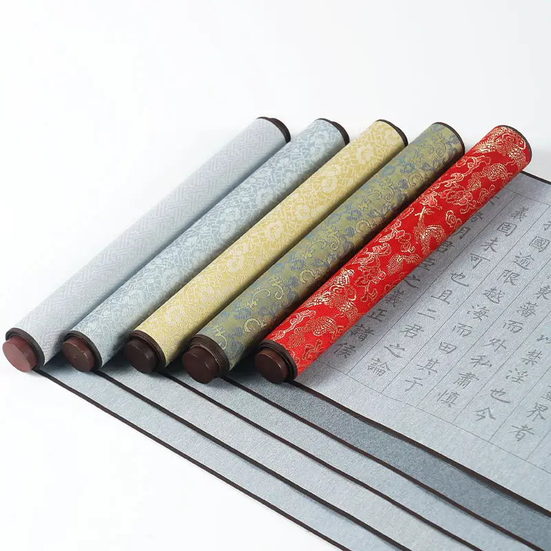 Heart Sutra Water Writing Cloth Set Reusable Water Writing Cloth Set Chinese Brush Calligraphy Entrance Scroll Copybook Set