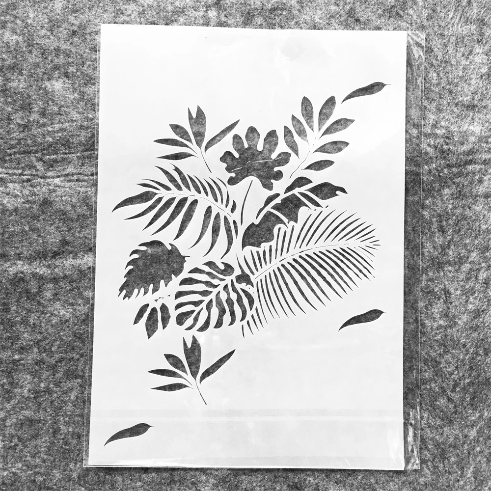 A4 29cm Boardleaf Branch DIY Layering Stencils Wall Painting Scrapbook Coloring Embossing Album Decorative Template