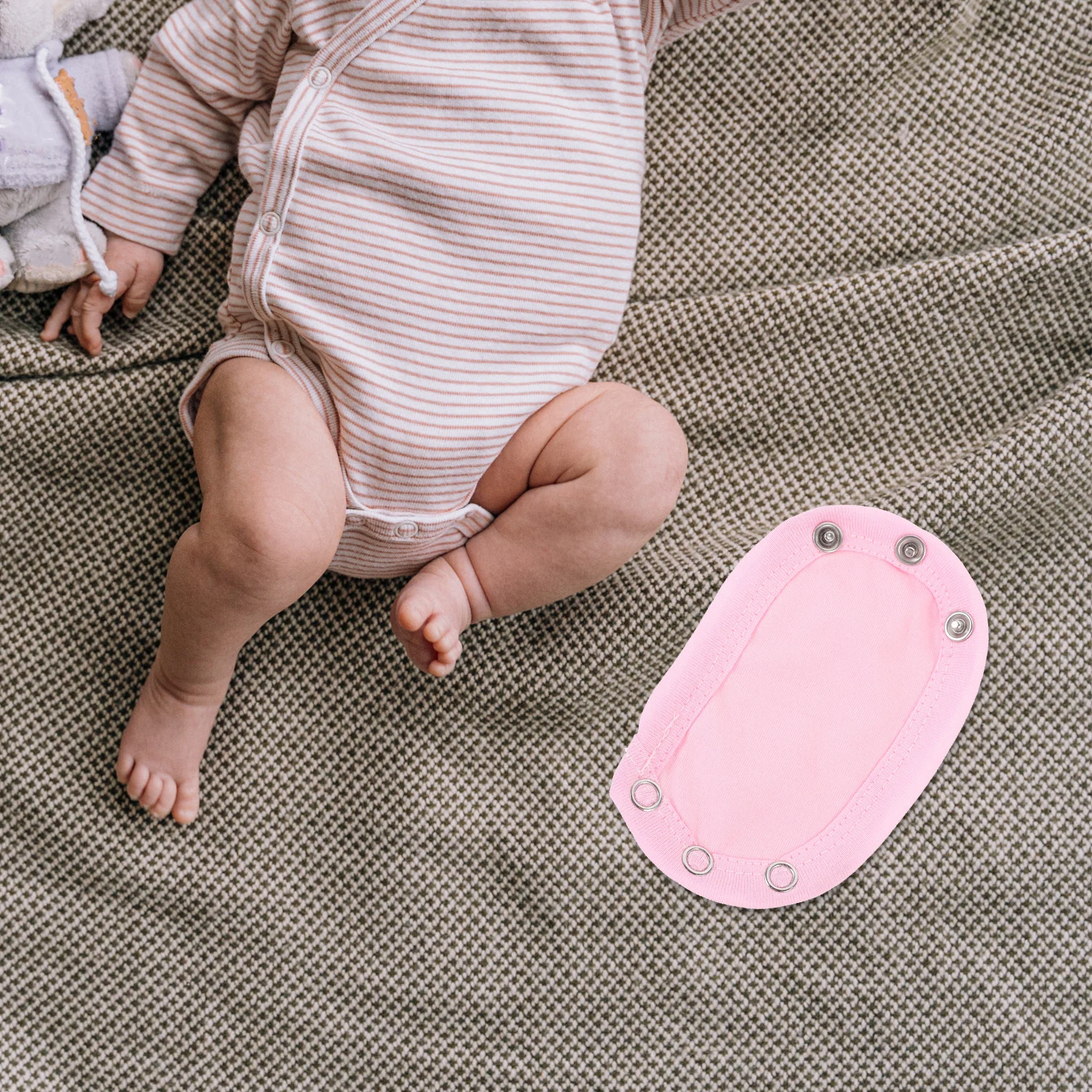 

4pcs Baby Bodysuit Extender Snaps Double Layered Cotton Jumpsuits Extend Snap Buttons Comfortable Soft Toddler Girl Boy