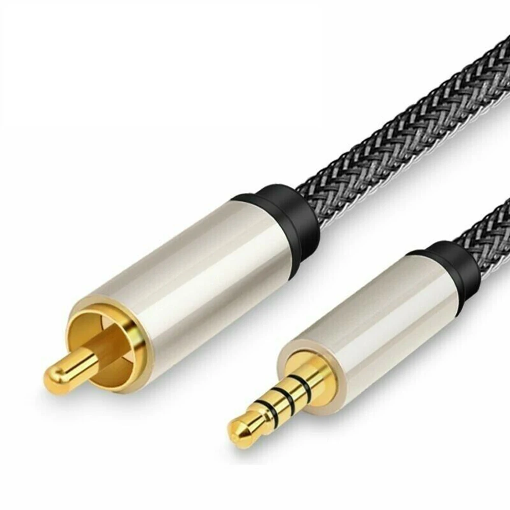 3.5mm Male To RCA Audio Cable Adapter Digital Coaxial Audio Video Cable Stereo SPDIF Home Video HDTV Accessories