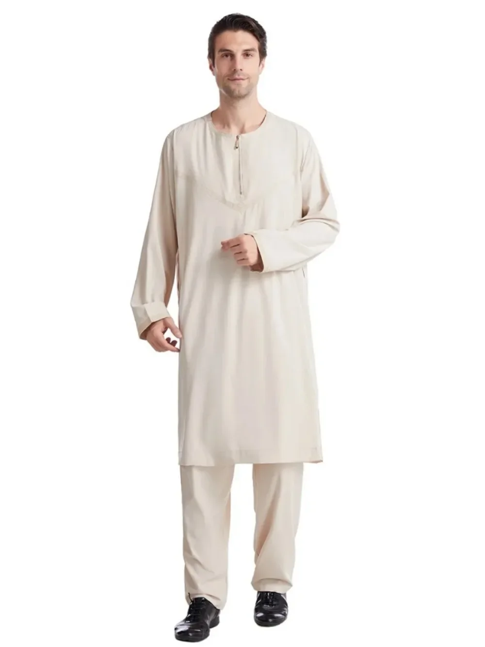 رداء مسلم عربي للرجال رمضان بلون باكستانيا العربية تركيا عباية ذكر إفطار 2 قطعة مجموعة بلوزات وسراويل ملابس إسلامية 3XL