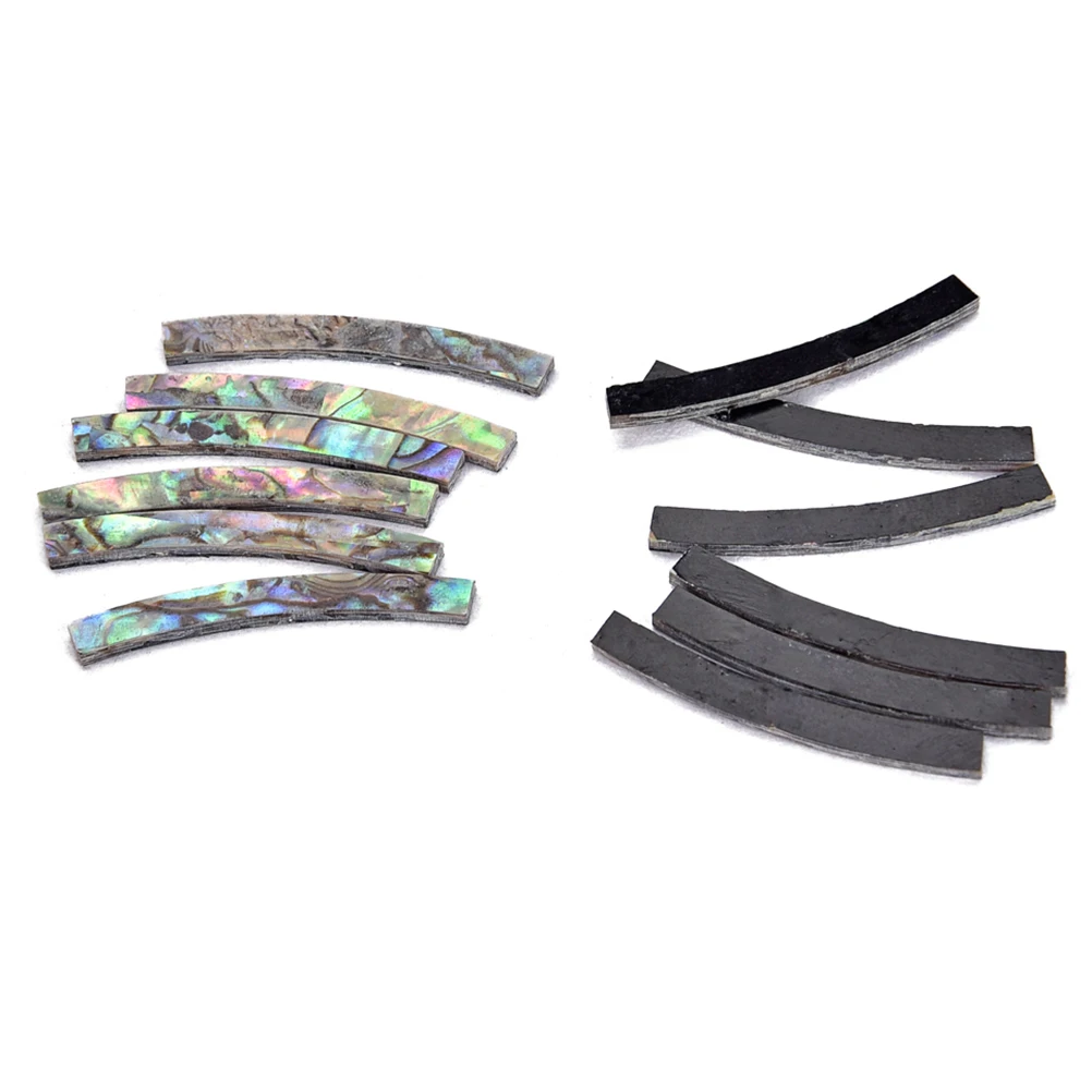 

12Pcs Guitar Sound Hole Rosette Paua Abalone Shell Curved Strips Natural Inlay Easy Apply Remove Guitar Decals
