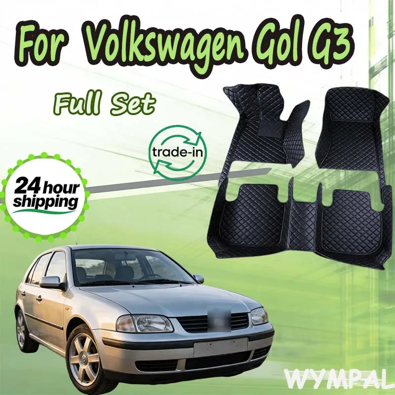 Car Floor Mat For Volkswagen Gol G3 2000 2001 2002 2003 2004 4 Doors Diamond Leather Luxury Woman Foot Pad Auto Carpet Accessory