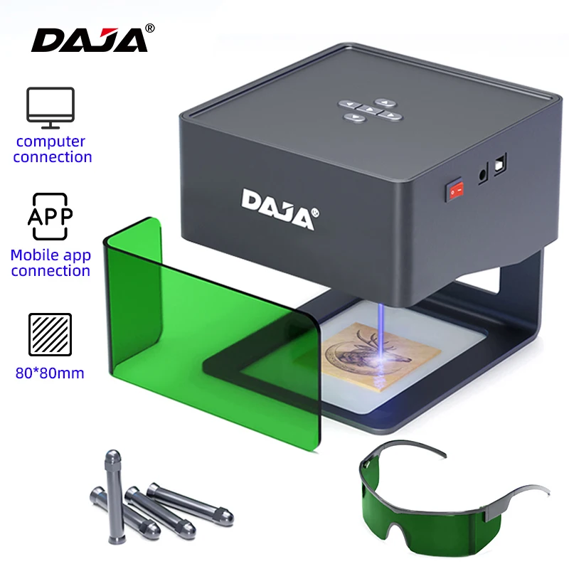 DAJA Laser Engraver CNC Diy DJ6 Laser Engraving Machine 3000mw Fast Mini Logo Mark Printer Cutter Woodworking Wood Plastic