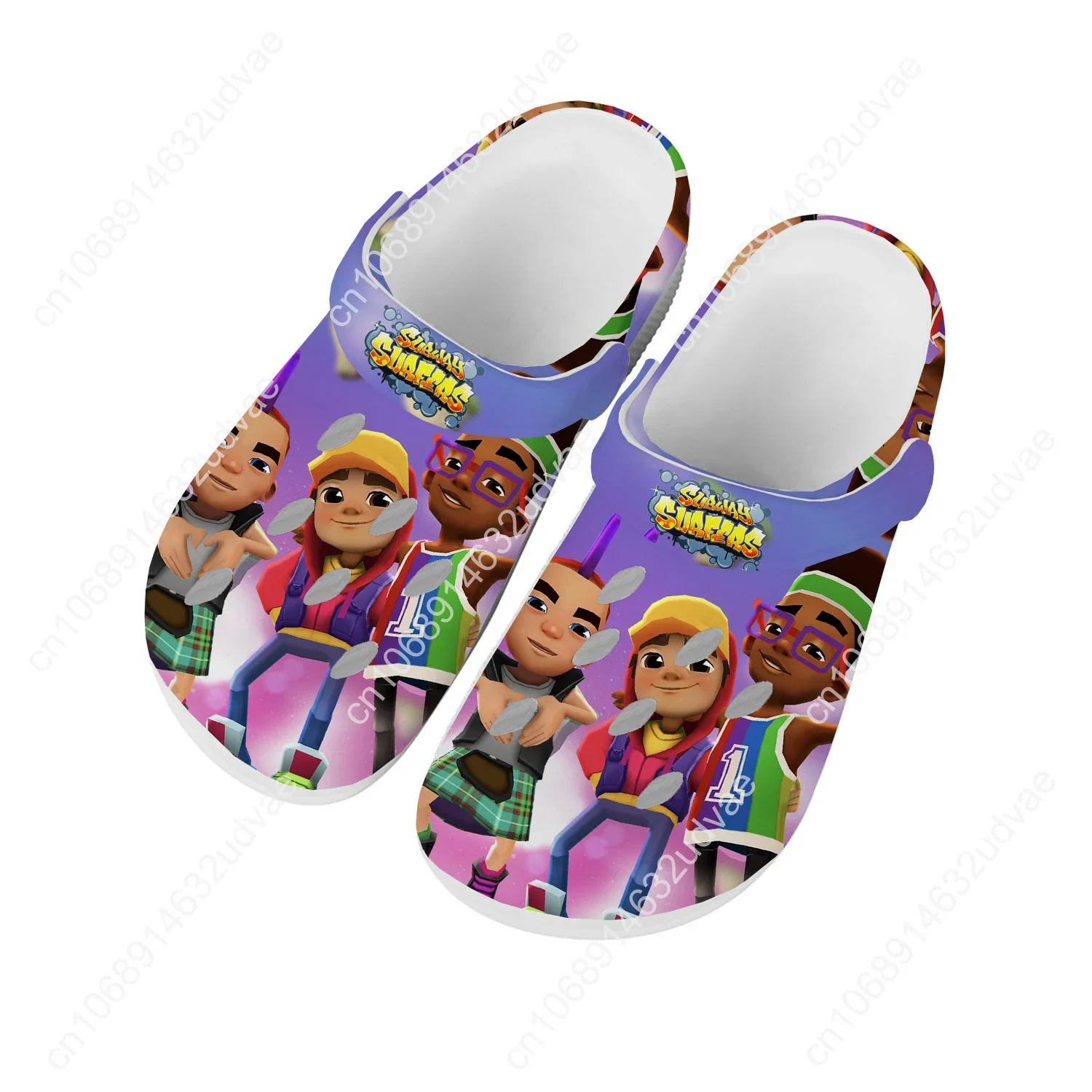 サブウェイサーファーズサンダル男性女性ティーンエイジャーファッションウォーターシューズ人気ゲームガーデン通気性快適ビーチカスタムスリッパ