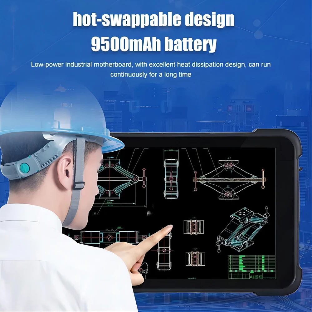 Imagem -04 - Tabuleta Industrial Áspera do Ósmio do Andróide 12 pc Impermeável 4g Lte 8gb Ram 128gb Rom 2d Varredor Jogo de Google Ip67 8