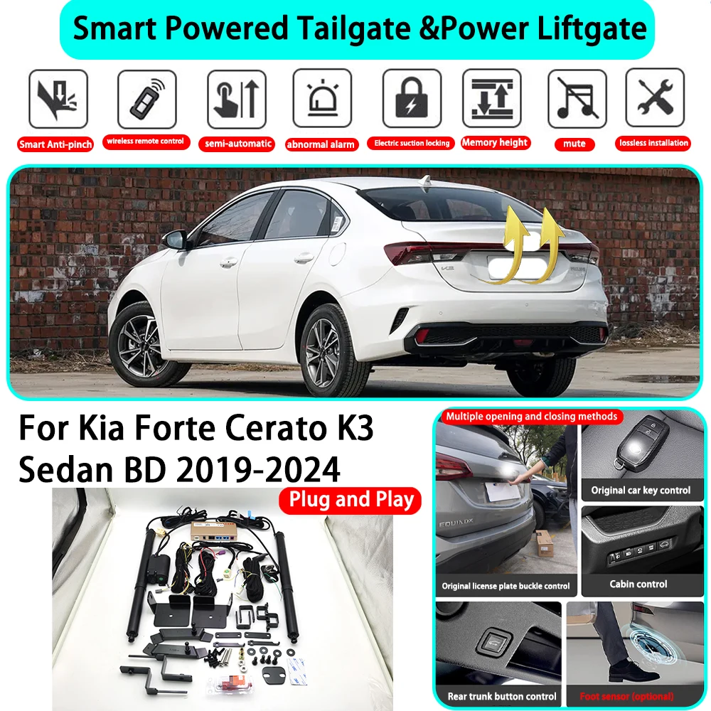 for Kia Forte Cerato K3 Sedan BD 2019-2024 OEM Smart Automatic Powered Tailgate Electric Power Tailgate Lift Kit Key Close ﻿