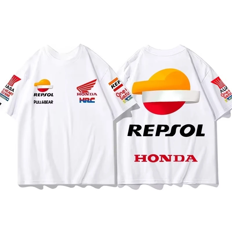 

Футболка с коротким рукавом Honda Factory Team, мужская летняя футболка с коротким рукавом и широким рукавом, модная повседневная свободная футболка, топ
