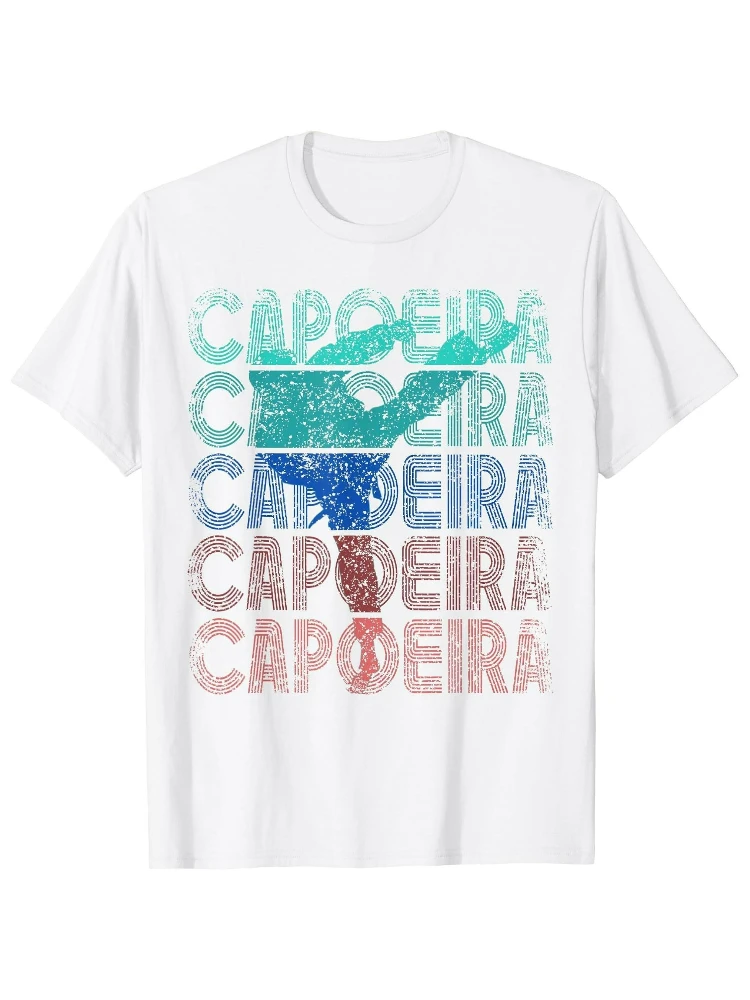 

Men's Brazilian Capoeira Martial Arts-A casual and breathable cotton O-neck T-shirt with "Capoeira" pattern in summer.