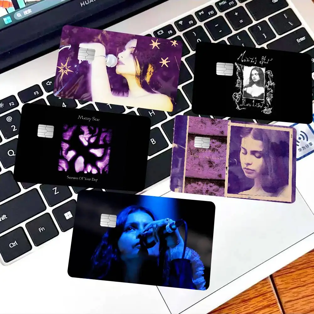 Dream Pop Band M-Mazzy Star Anime Spend or Save Funny Shell On Off Ultra Thin No Fade Sticker Skin Cover Film for Debit Card